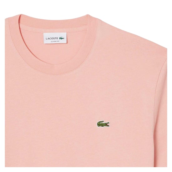 Lacoste Heren Geborduurd T-shirt met logo (Roze) - Image 4
