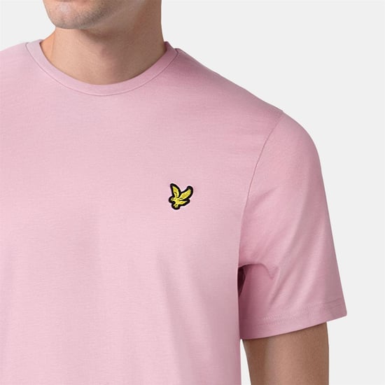 Lyle & Scott Heren T-shirt katoen met logo (Lichtroze) - Image 5