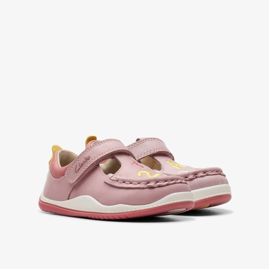 Noodle Shine Toddler Dusty Pink Leather Shoes - Image 4