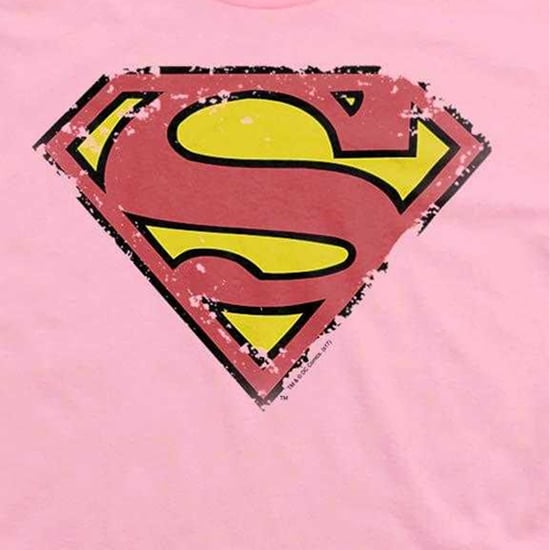 Superman T-shirt met verweerd schildmotief voor kinderen (Roze) - Image 3