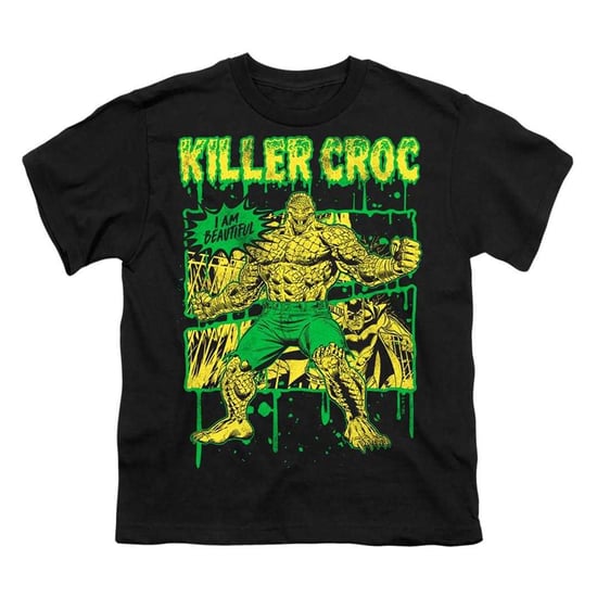 Batman T-shirt voor kinderen met de tekst „I Am Beautiful“ en Killer Croc-afbeelding (Zwart) - Image 2