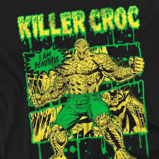 Batman T-shirt voor kinderen met de tekst „I Am Beautiful“ en Killer Croc-afbeelding (Zwart) - Image 4