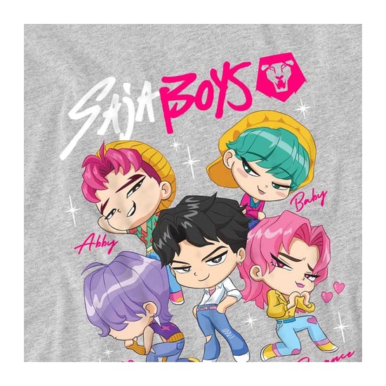 K-Pop Demon Hunters Childrens/Kids Saja Boys Chibi T-Shirt (Heather Grey) - Image 3