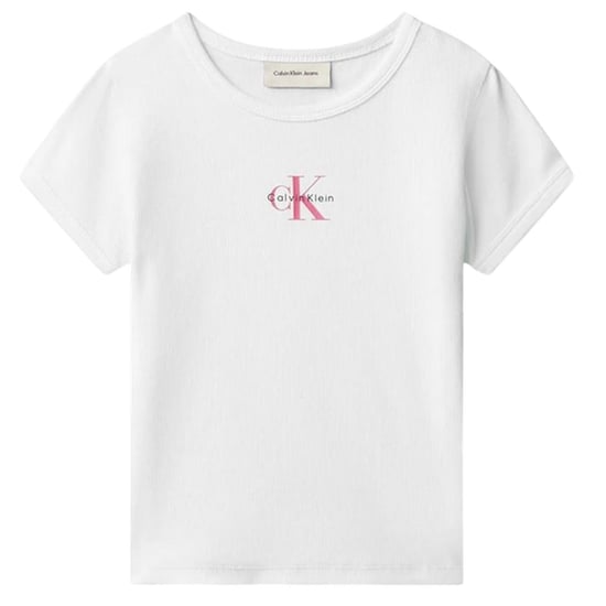 Calvin Klein Girls Mono Crop Top (White) - Image 2