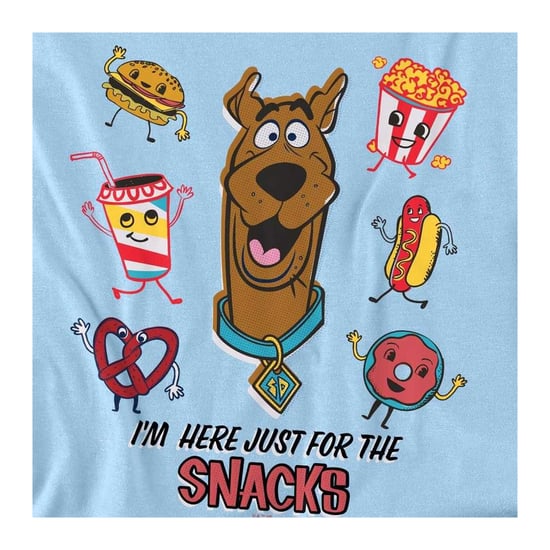 Scooby Doo T-shirt voor kinderen met de tekst „I’m Here Just For The Snacks” (Lichtblauw) - Image 3