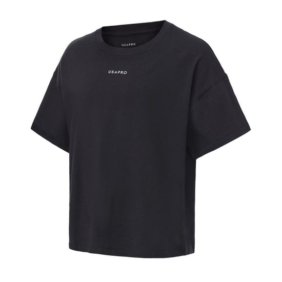 USA Pro Boxy T-shirt met logo voor kinderen (Zwart) - Image 3