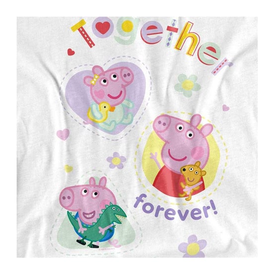 Peppa Pig T-shirt voor kinderen met de tekst ‘Together Forever’ (Wit) - Image 3