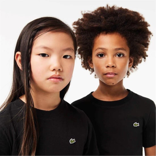 Lacoste Basis T-shirt met borduursel voor kinderen, normale pasvorm (Zwart) - Image 6