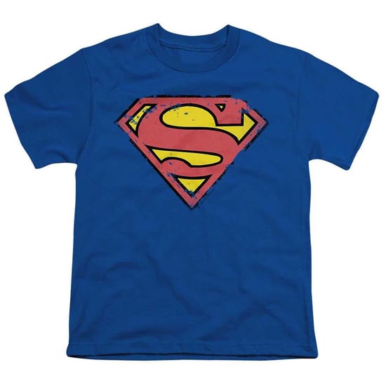 Superman T-shirt met verweerd schildmotief voor kinderen (Koningsblauw) - Image 1