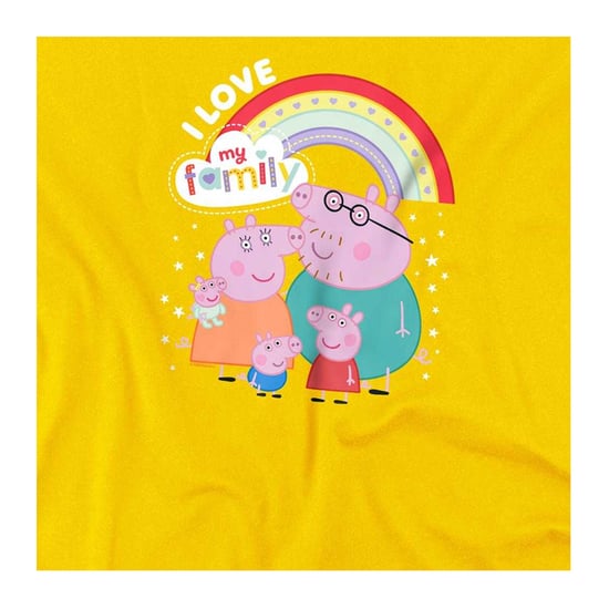 Peppa Pig T-shirt voor kinderen met de tekst ‘I Love my Family’ en Peppa Pig (Geel) - Image 3