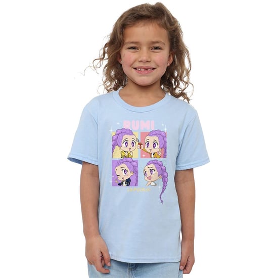 K-Pop Demon Hunters Childrens/Kids Huntrix Rumi Chibi Group T-Shirt (Light Blue) - Image 4