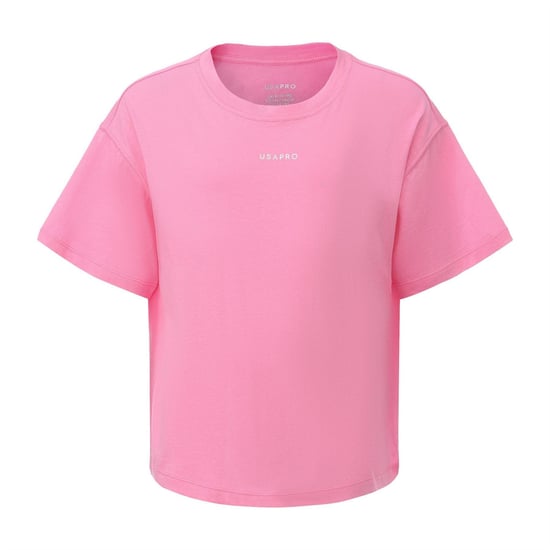 USA Pro Boxy T-shirt met logo voor kinderen (Roze) - Image 1