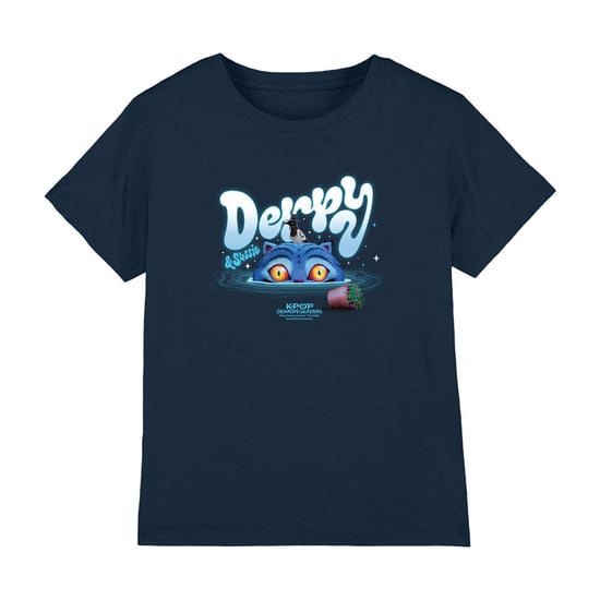 K-Pop Demon Hunters Kinder Sinking Plant Pot Derpy & Sussie T-shirt (Navy) - Image 1