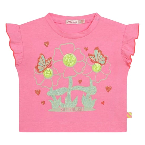 Billieblush Baby Girls Flowers Crew Neck T-Shirt (Pink) - Image 2