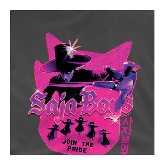 K-Pop Demon Hunters Childrens/Kids Saja Boys Jinu Silhouette T-Shirt (Charcoal) - Image 3