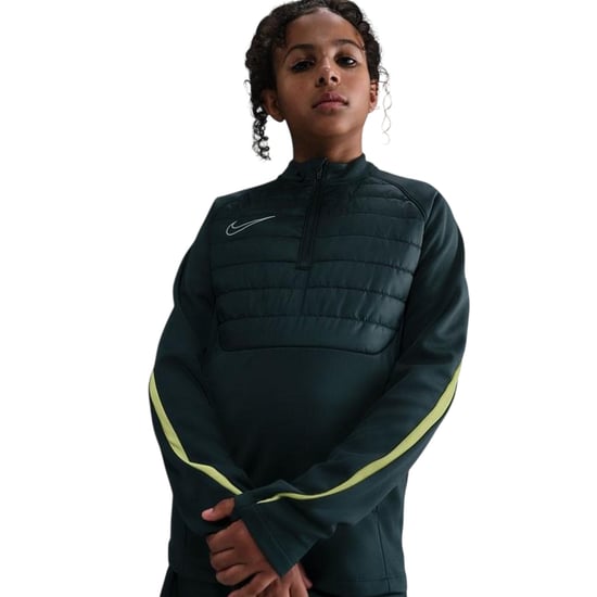 Nike Childrens/Kids Swoosh Raglan Long-Sleeved Drill Top (Seaweed/Lime) - Image 2