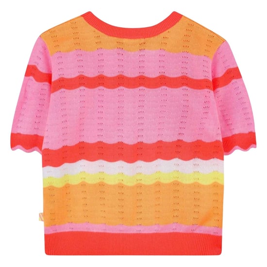Billieblush Childrens/Kids Colour Block Stripe T-Shirt (Coral) - Image 3