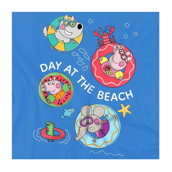 Peppa Pig T-shirt ‘Kinderdag op het strand’ (Turquoise) - Image 3