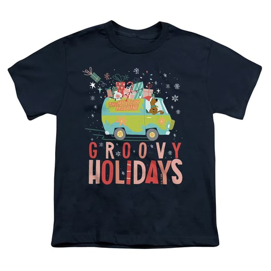 Scooby Doo Groovy Holidays-kerst-T-shirt voor kinderen (Marine) - Image 2