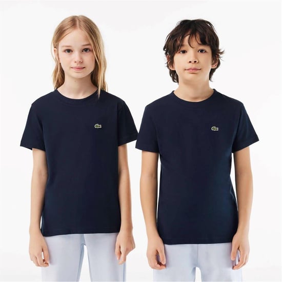 Lacoste Basis T-shirt met borduursel voor kinderen, normale pasvorm (Marine) - Image 1