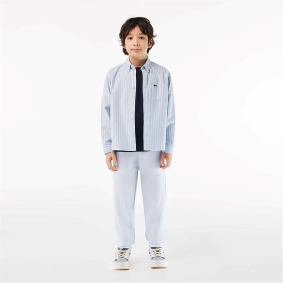 Lacoste Basis T-shirt met borduursel voor kinderen, normale pasvorm (Marine) - Image 4