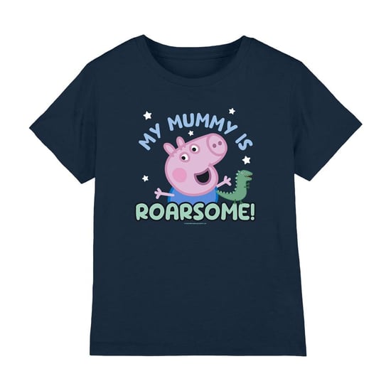 Peppa Pig Kinderen/Kinderen My Mama Is Roarsome George Pig T-Shirt (Marine) - Image 1