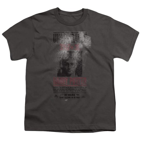 Harry Potter Kinder-T-shirt van ringspun-katoen met 'Undesirable No. 1'-poster in vintage-look (Houtskool) - Image 1