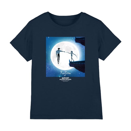 K-Pop Demon Hunters Childrens/Kids Rujinu Rumi & Jinu Moon T-Shirt (Navy) - Image 1