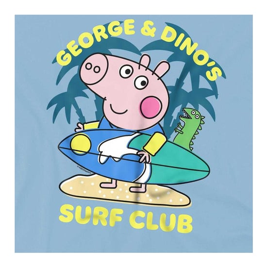 Peppa Pig Peppa en George T-shirt van de surfclub voor kinderen (Lichtblauw) - Image 3