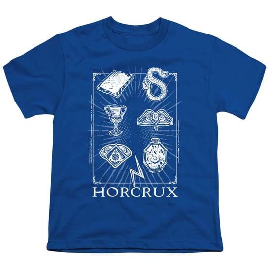 Harry Potter T-shirt van ringspun-katoen met Horcrux-symbolen voor kinderen/jongeren (Koningsblauw) - Image 1