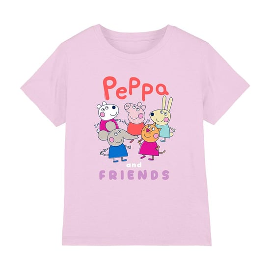 Peppa Pig T-shirt met omtrektekening van Peppa Pig voor kinderen/kleuters (Roze) - Image 1