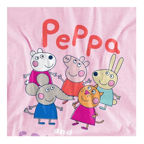 Peppa Pig T-shirt met omtrektekening van Peppa Pig voor kinderen/kleuters (Roze) - Image 3