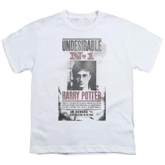 Harry Potter Kinder-T-shirt van ringspun-katoen met 'Undesirable No. 1'-poster in vintage-look (Wit) - Image 1