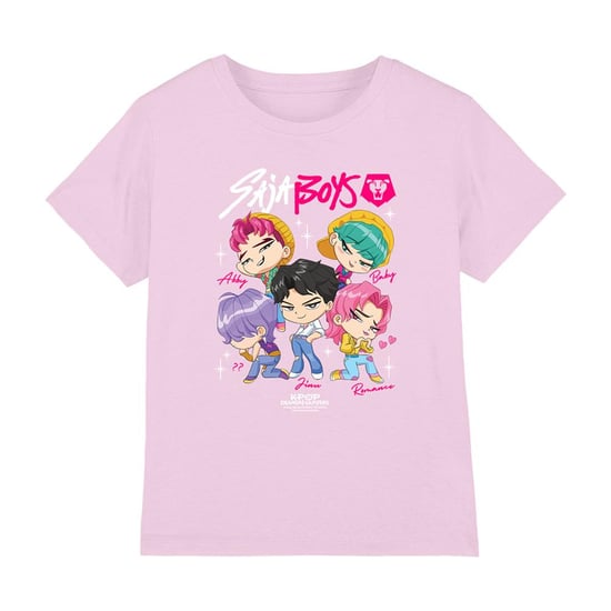 K-Pop Demon Hunters Childrens/Kids Saja Boys Chibi T-Shirt (Light Pink) - Image 1