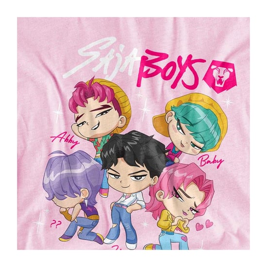 K-Pop Demon Hunters Childrens/Kids Saja Boys Chibi T-Shirt (Light Pink) - Image 3