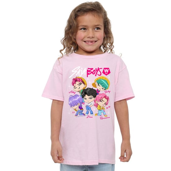 K-Pop Demon Hunters Childrens/Kids Saja Boys Chibi T-Shirt (Light Pink) - Image 4