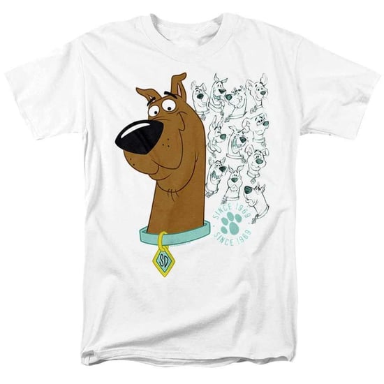 Scooby Doo Unisex T-shirt voor volwassenen: Evolution (Wit) - Image 1