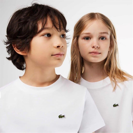Lacoste Basis T-shirt met borduursel voor kinderen, normale pasvorm (Wit) - Image 2