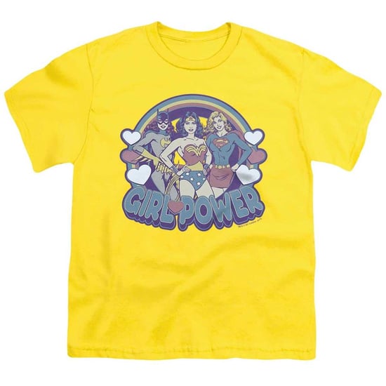 DC Comics Kinder-T-shirt 'Girl Power' in retrostijl (Geel) - Image 1