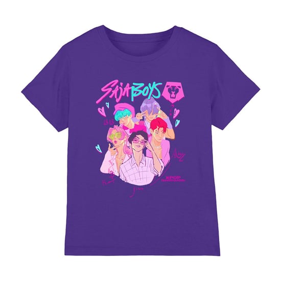 K-Pop Demon Hunters Childrens/Kids Saja Boys Signature T-Shirt (Purple) - Image 1