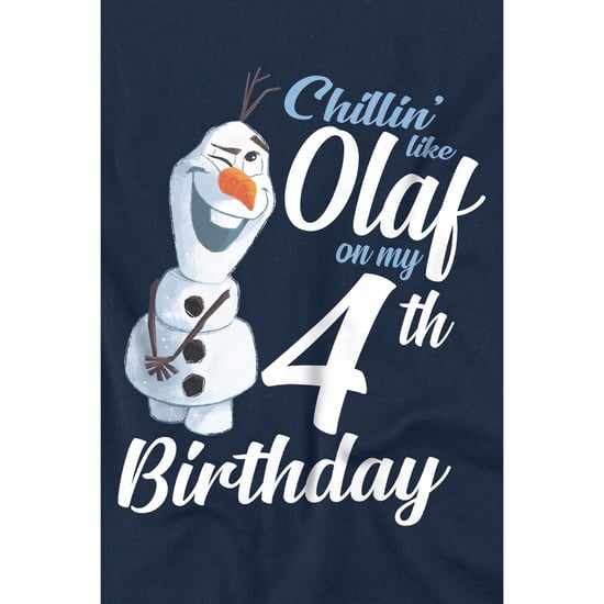 Frozen Childrens/Kids Chillin Like Olaf 4th Birthday T-Shirt (Navy) - Image 2