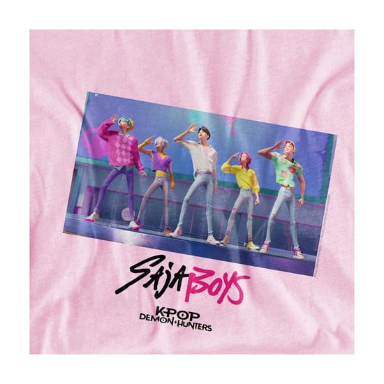 K-Pop Demon Hunters Soda Pop Saja dans-T-shirt voor jongens (kinderen) (Roze) - Image 3