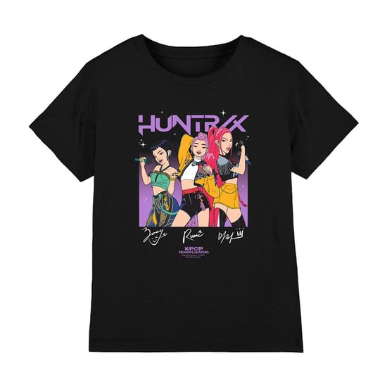 K-Pop Demon Hunters Childrens/Kids Singing Signature T-Shirt (Black) - Image 1