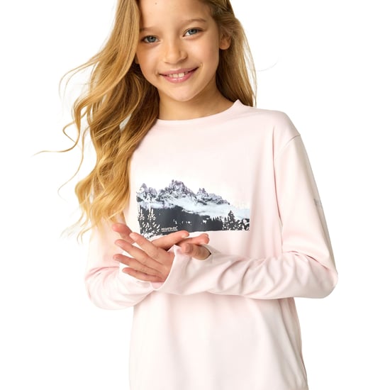 Regatta Childrens/Kids Alvarado Scenery Long-Sleeved Winter T-Shirt (Pink Haze) - Image 5