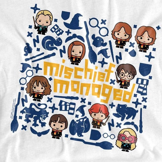 Harry Potter T-shirt voor kinderen met de tekst ‘Mischief Managed’ in chibi-stijl (Wit) - Image 3
