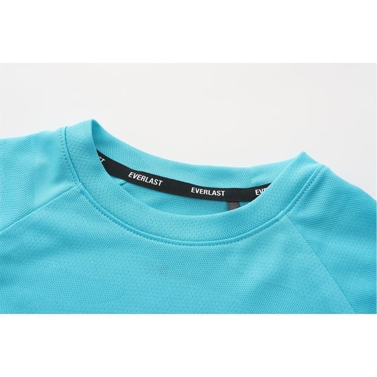 Everlast Flex-T-shirt met logo voor kinderen (Cyaan) - Image 3