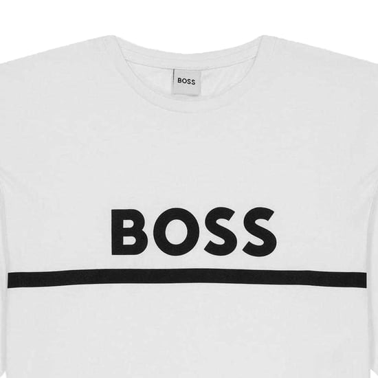Boss Kinderen/Kinderen Logo T-shirt (Wit) - Image 3