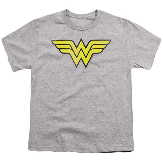 Wonder Woman Kinderen/Kinderen Distressed Logo T-Shirt (Atletische Heide) - Image 1