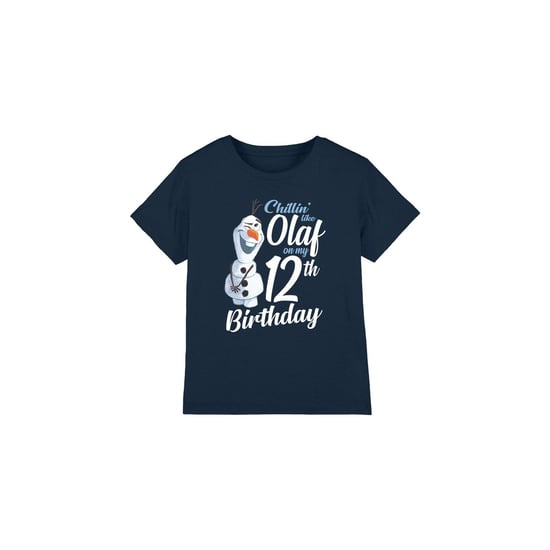 Frozen Kinderen/Kinderen Chillin Like Olaf 12e Verjaardag T-Shirt (Marine) - Image 1