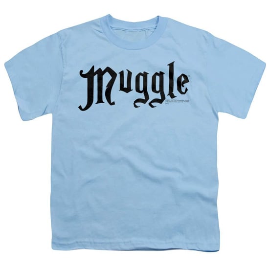 Harry Potter T-shirt voor kinderen met ‘Muggle’-print, van ringspun-katoen (Lichtblauw) - Image 1